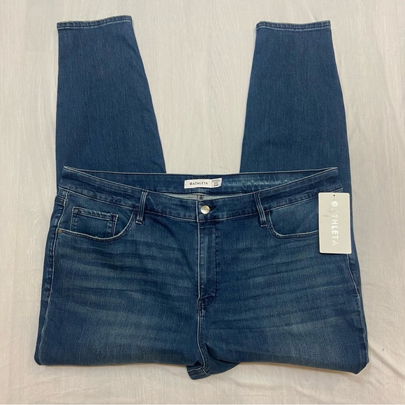 Athleta Sculptek Distressed Skinny Jeans All Around Stretch High Rise Size 24X - Picture 1 of 12